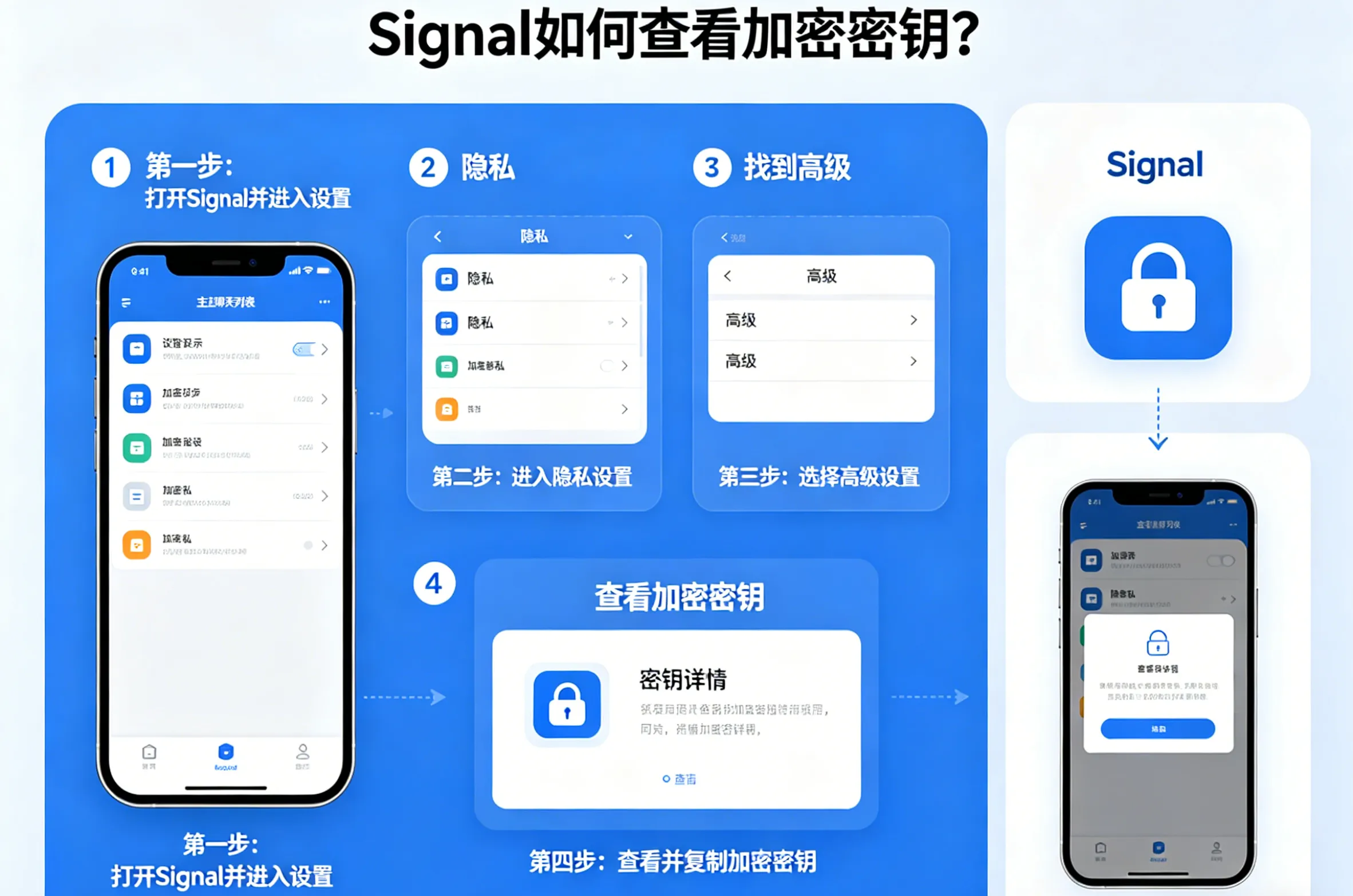 Signal 如何查看加密密钥？
